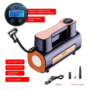 Pompe à Air Portable sans fil pour voiture avec Led, pour <span class=keywords><strong>pneu</strong></span> haute puissance 12V, gonflage monté sur véhicule - Product Image 2