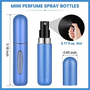 Flacon pulvérisateur de parfum de poche rechargeable en aluminium 5ml/8ml, atomiseur d'huile essentielle, design couleur personnalisé, remplissage par le bas, pour lotion - Product Image 5