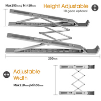 Charmount vente en gros, bureau d'ordinateur Portable pliable en aluminium, support réglable pour ordinateur Portable