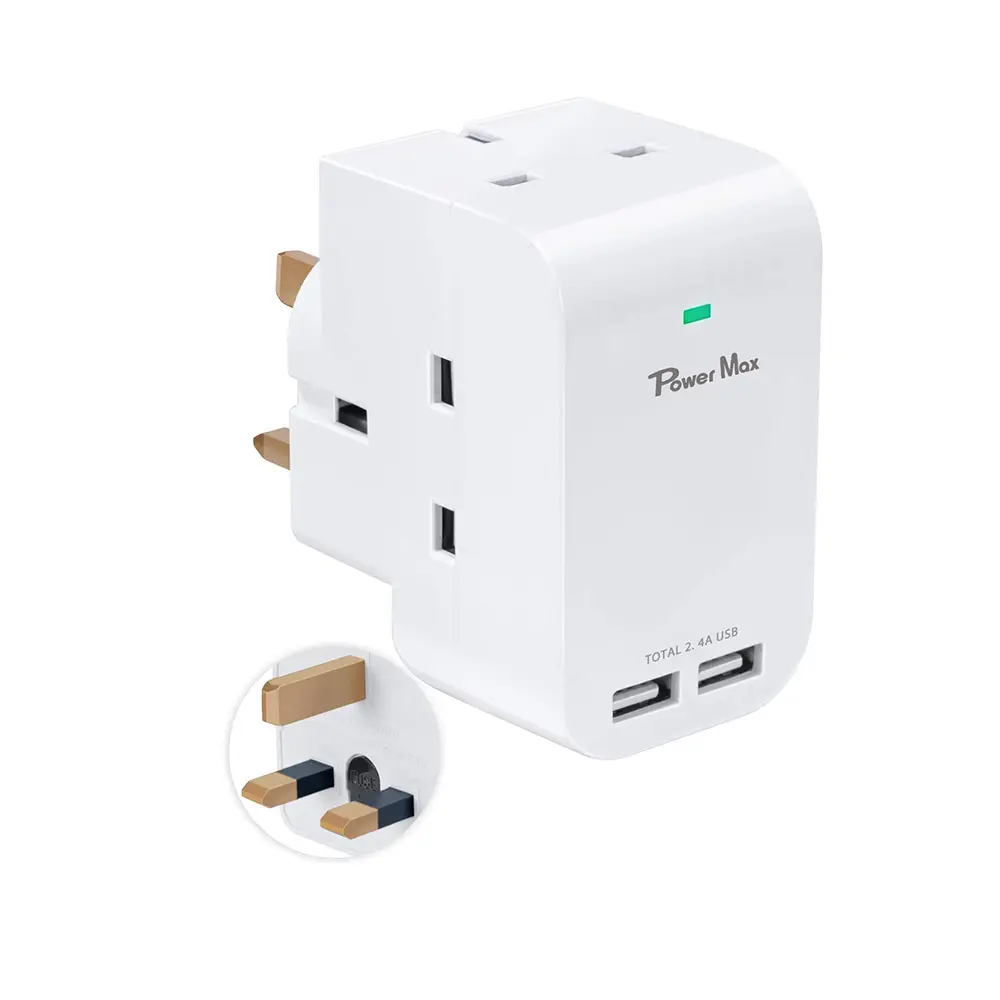 Tonghua 3-Wege-Netzteil Mit 2USB Schlafsaal Essentials UK Netz stecker wiederauf ladbare elektrische Steckdose Steckdose