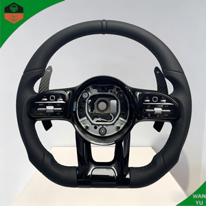Volant de direction <span class=keywords><strong>F1</strong></span> en fibre de carbone personnalisé pour Mercedes Benz W204 W205 CLE GLC A45 - Product Image 4