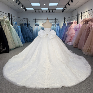 Dy6998 Princess Wedding <b>Dresses</b> Sequined Appliques Party Chapel Train Floor-Length Ball Gown Lace Elegant Candy Color for - Product Image 3