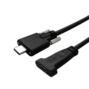 USB 3.1 Typ C-Datenkabel in Industrie qualität mit Verschluss (Stecker zu Buchse)