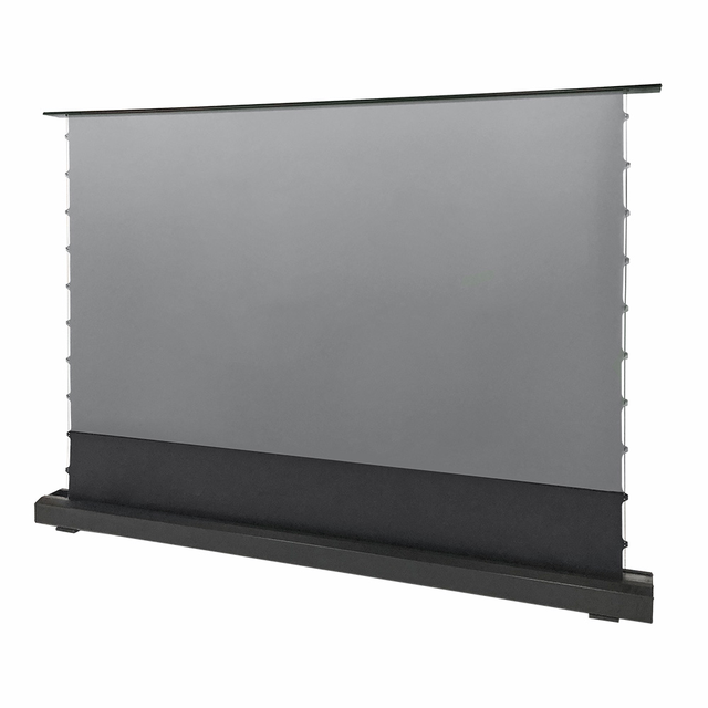 Best Seller 100 Inch Motorized Electric Floor Rising ALR PET Crystal Projection Screen 3D 4K Compatible Living Room