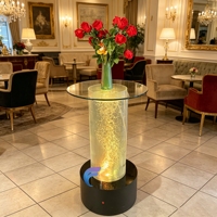 Table à bulles d'eau LED en acrylique haute transparence, lumière à changement de couleur rapide, installation simple, mobilier aquatique décoratif