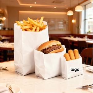 Bolsa de Papel para Alimentos, Galletas, Croissants, Donuts y Sándwiches, con Logotipo Personalizado para Restaurantes, Resistente al Aceite - Product Image 1