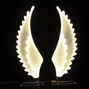 Grandes ailes d'ange lumineuses pour la décoration de salle de réception de mariage, <span class=keywords><strong>magnifique</strong></span> ornement LED pour l'aménagement de dîner de mariage de grande envergure - Product Image 6