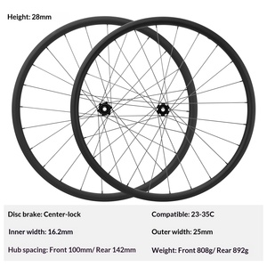 Jeu de roues de vélo de route en fibre de carbone, frein à <span class=keywords><strong>disque</strong></span>, frein à jante, moyeux à axe fixe/à cliquet 38/50 mm - Product Image 6