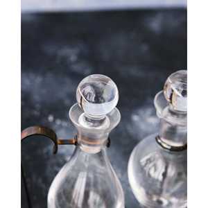 Carafe en cristal et argent Campidelli avec tiroirs pour huile et vinaigre - Product Image 3