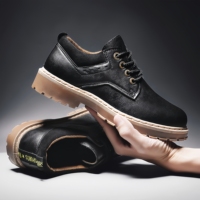 Nouvelles chaussures en cuir de créateur, chaussures pour hommes tendance, chaussures décontractées, chaussures en cuir à bout large, chaussures décontractées en cuir pour hommes d'extérieur