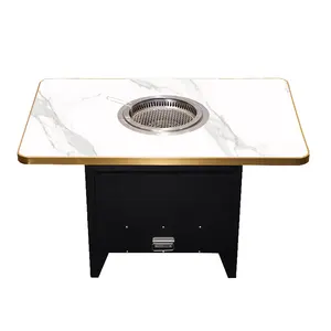 Commercial Fashion Design Customized Korean BBQ Grill Table Smokeless System For Restaurant