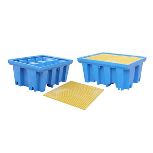 Low Cost Single Double Ibc Spill Bund Pallet Carretilla elevadora Contenedor De <span class=keywords><strong>Derrames</strong></span> Estibas Antiderrame - Product Image 2