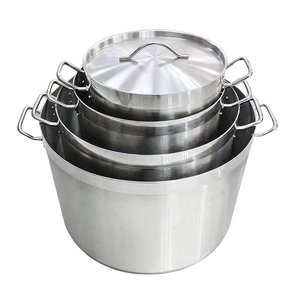 03/04/05 Style Heavy Duty 50L Stainless Steel Classic Design Restaurant Kitchen Soup Pot for Gas & <b>Induction</b> <b>Cookers</b> - Product Image 1