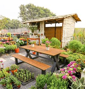 Nhà Hàng Thương Mại Khung Nhôm Không Thấm Nước Mạnh Mẽ Ngoài Trời Vườn Bia Bàn Ghế Đặt Thép Sơn Bột Dã Ngoại Bảng - Product Image 6