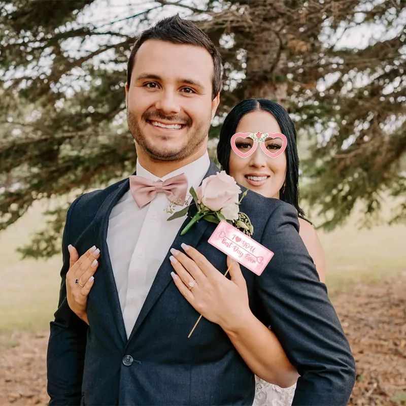 DAMAI sposa per essere oggetti di scena fotografici forniture per feste di carta per il matrimonio di san valentino addio al celibato rosa oggetti di scena