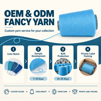 Fil coloré 21s en mélange polyester/coton, filé à l'ouverture, teint, pour tricot, tissage, chaussettes, gants, robuste, durable, vente en gros