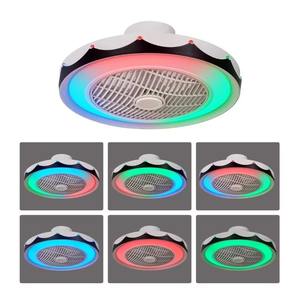 Ventilador de Techo LED Moderno, Delgado, RGB, con Control Remoto, Regulable, Control por Aplicación Móvil, para Interiores, Dormitorio, Sala de Estar, Comedor, 110-220V - Product Image 3