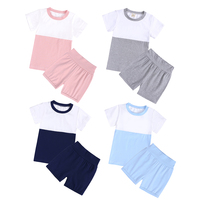 Ensemble de vêtements d'été pour bébés filles et garçons, haut à manches courtes et pantalon en coton pour tout-petits, vente en gros, logo personnalisé, été 2026