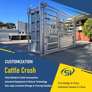 เครื่องจับวัวคุณภาพทนทานสำหรับงานหนัก พร้อมที่รัดหัววัวและ<span class=keywords><strong>ประแจ</strong></span>มือสำหรับคอกวัว - Product Image 2