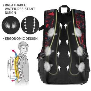 حقيبة ظهر طلابية من باوشون - مصنوعة من الجلد الصناعي بسعة 36-56 لتر، مع حزام كتف منحني، نماذج قابلة للتخصيص، متينة ومحمولة للاستخدام اليومي - Product Image 2