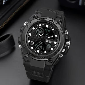 Montres mécaniques pour hommes, montres-bracelets avec cadran noir, étanches, aiguilles lumineuses, analogiques et numériques, boîtier en alliage de zinc, montres de sport - Product Image 3
