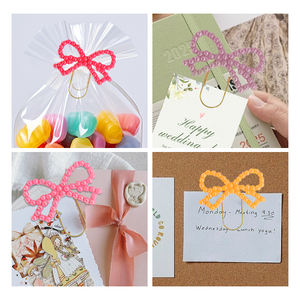 Cadeaux artisanaux promotionnels, nœud rose, fournitures de papeterie, marque-page, nœud papillon, nœud décoratif coloré pour cadeau - Product Image 6