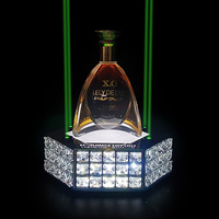 Présentateur de bouteille de champagne LED rechargeable personnalisé Affichage de bouteille Glorifier de bouteille en acier inoxydable avec éclairage laser