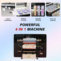 Impresora UV A3 de 30cm x 40cm, impresora UV DTF de alta calidad, cámara CCD 4 en 1, máquinas de impresora de rollo de botella cilíndrica plana