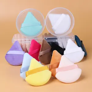 6 Stück Soft Triangle Velours Puder quaste Make-up Puff für Gesicht und Körper Puder Cosmetic Foundation Schwamm Make-up Tool