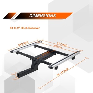 Porte-bagages de remorque noir pratique et durable - Product Image 2