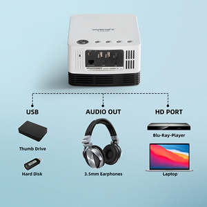 J20 Dlp Android Projector 4K 1080P <b>Mini</b> Portable for Meeting Room Home Entertainment 1000ANSI Lumens J20 Android Projector J20 - Product Image 3
