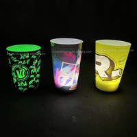 OEM Kundenspezifisches LOGO 12oz 14oz 16oz LED Leuchtende Trinkbecher aus Kunststoff mit Wassersensor für Halloween, Weihnachten, Chinesisches Neujahr, Ostern und Partys