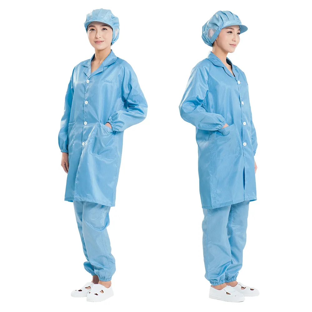 food industry overalls esd antistatic clothing dust-free smock dust-free gown coat anti-heat cleanroom smock