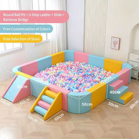 Piscine à balles souple pour enfants avec escalier pour aire de jeux intérieure préscolaire et maternelle, équipement d'entraînement sensoriel