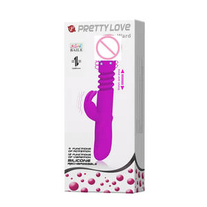 Pretty Love Vibromasseur Lapin en Silicone Point G pour Femme, 4 fonctions, 10 vitesses de vibration, Rechargeable USB - Product Image 3