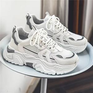 รองเท้าลำลองผู้ชายแฟชั่นอเนกประสงค์ สไตล์ใหม่ รองเท้าเดินป่าสำหรับวัยรุ่น ผ้าตาข่าย พื้นหนา - Product Image 5