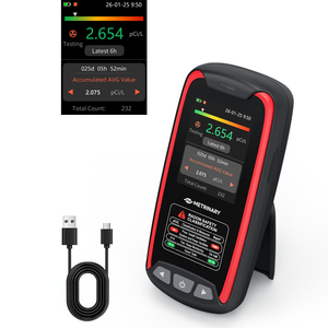 Détecteur <span class=keywords><strong>de</strong></span> <span class=keywords><strong>radon</strong></span> portable, moniteur <span class=keywords><strong>de</strong></span> qualité <span class=keywords><strong>de</strong></span> l'air pour la <span class=keywords><strong>mesure</strong></span> <span class=keywords><strong>du</strong></span> Bq/m3 et <span class=keywords><strong>du</strong></span> PCi/L, résultats rapides en 6 heures, testeur <span class=keywords><strong>de</strong></span> <span class=keywords><strong>gaz</strong></span> <span class=keywords><strong>radon</strong></span> pour la sécurité domestique - Product Image 1