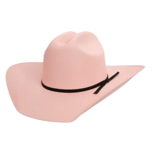 Chapeau de cowgirl mexicain personnalisé Dallas rose, vente en gros, nœud noir, grand bord de 9 cm, chapeau de cowboy western pour femme - Product Image 1