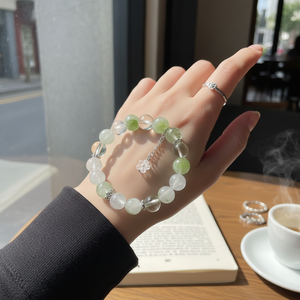 Vendita calda di moda di tendenza raffinati braccialetti di perline per ragazze di lusso in stile minimalista Punk con perline a cuore gemma acciaio inossidabile - Product Image 3