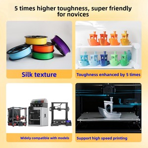 <span class=keywords><strong>Filament</strong></span> d'impression <span class=keywords><strong>3D</strong></span> en soie tricolore, matériau PLA, 1 kg, diamètre 1,75 mm, compatible pour une finition lisse et soyeuse - Product Image 3