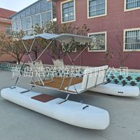 Bateau pneumatique à moteur rapide en PVC épaissi de 3,8 m pour les sports nautiques, la pêche, le kayak ou comme plateforme gonflable