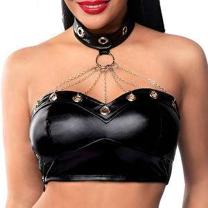 Lingerie in Pelle PU, Abito Mini da Night Club, Biancheria Intima Nera Sexy per Donne, Outfit Erotico - Product Image 4