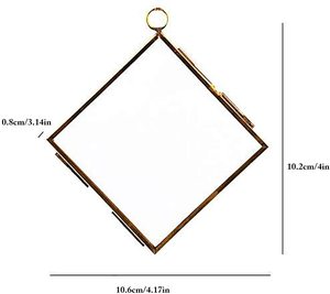 Cadre d'affichage en métal de forme carrée avec corde pour accrocher au mur - Product Image 5