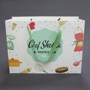 Euro Luxury Boutique Customized Printed Logo Paper Bags White Cardboard with Ribbon Handle for Clothing and <b>Fur</b> Gift Packaging - Product Image 1