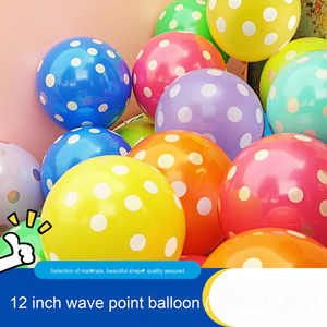 12-inch dày màu Polka Dot Latex bóng đốm trắng in <span class=keywords><strong>Inflatable</strong></span> sinh nhật Halloween Giáng sinh trang trí bên - Product Image 2