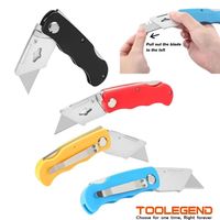 Couteau utilitaire pliant en alliage de zinc Couteaux de coupe robustes de 18mm Couteau de verrouillage pliant avec kit d'outils à lames supplémentaires