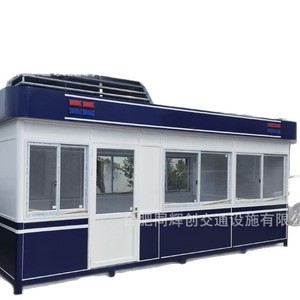 Cabine de sécurité en acier à visibilité prismatique haute intensité pour poste de patrouille de campus - Product Image 3
