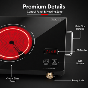 Cuisinière infrarouge haute puissance, écran tactile, 8 modes de cuisson, plaque de cuisson électrique, cuisinière en céramique, chauffage rapide, vente en gros, cuisine KI03003 - Product Image 3