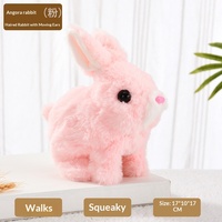Jouet en peluche lapin électrique multicolore avec oreilles mobiles et fonction musicale pour bébés de 0 à 3 ans 31-50 cm