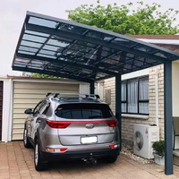 Abri Voiture Métallique Moderne en Aluminium avec Toit en Polycarbonate pour Extérieur